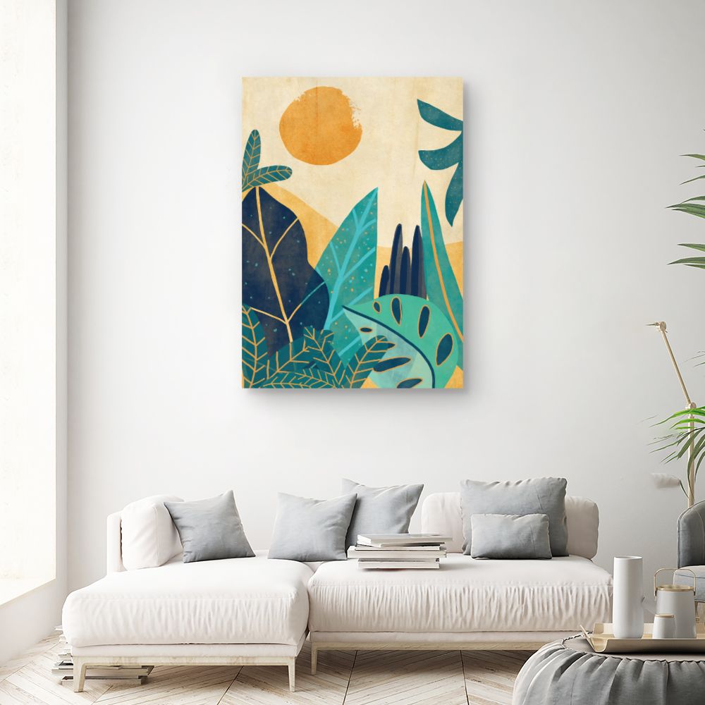 Tableau Soleil tropical luxuriant