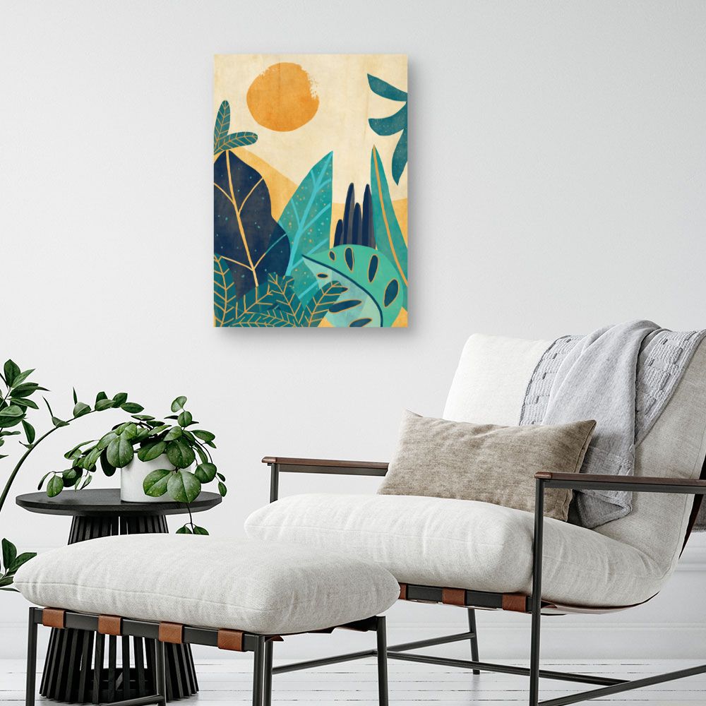 Tableau Soleil tropical luxuriant