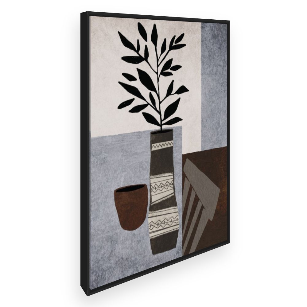Toile Motifs végétaux stylisés