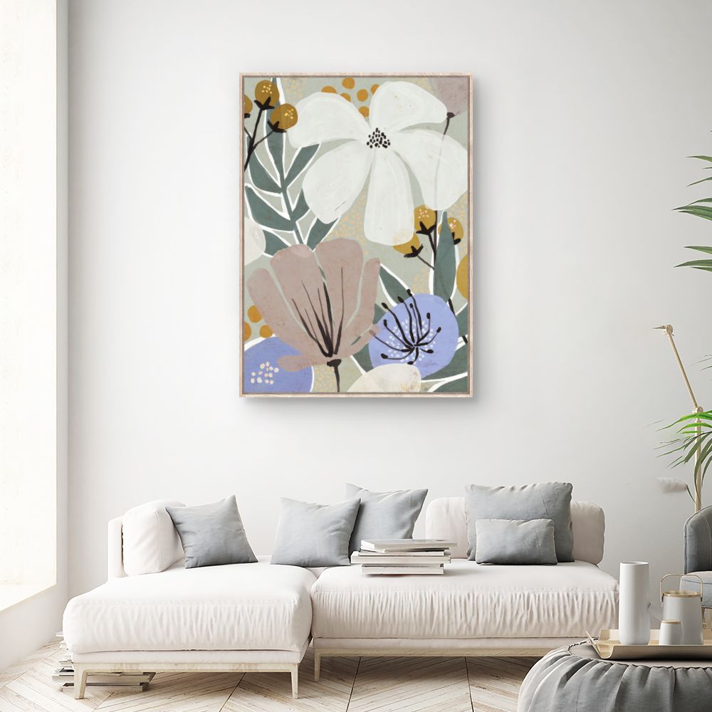 Tableau Fleurs pastel délicates