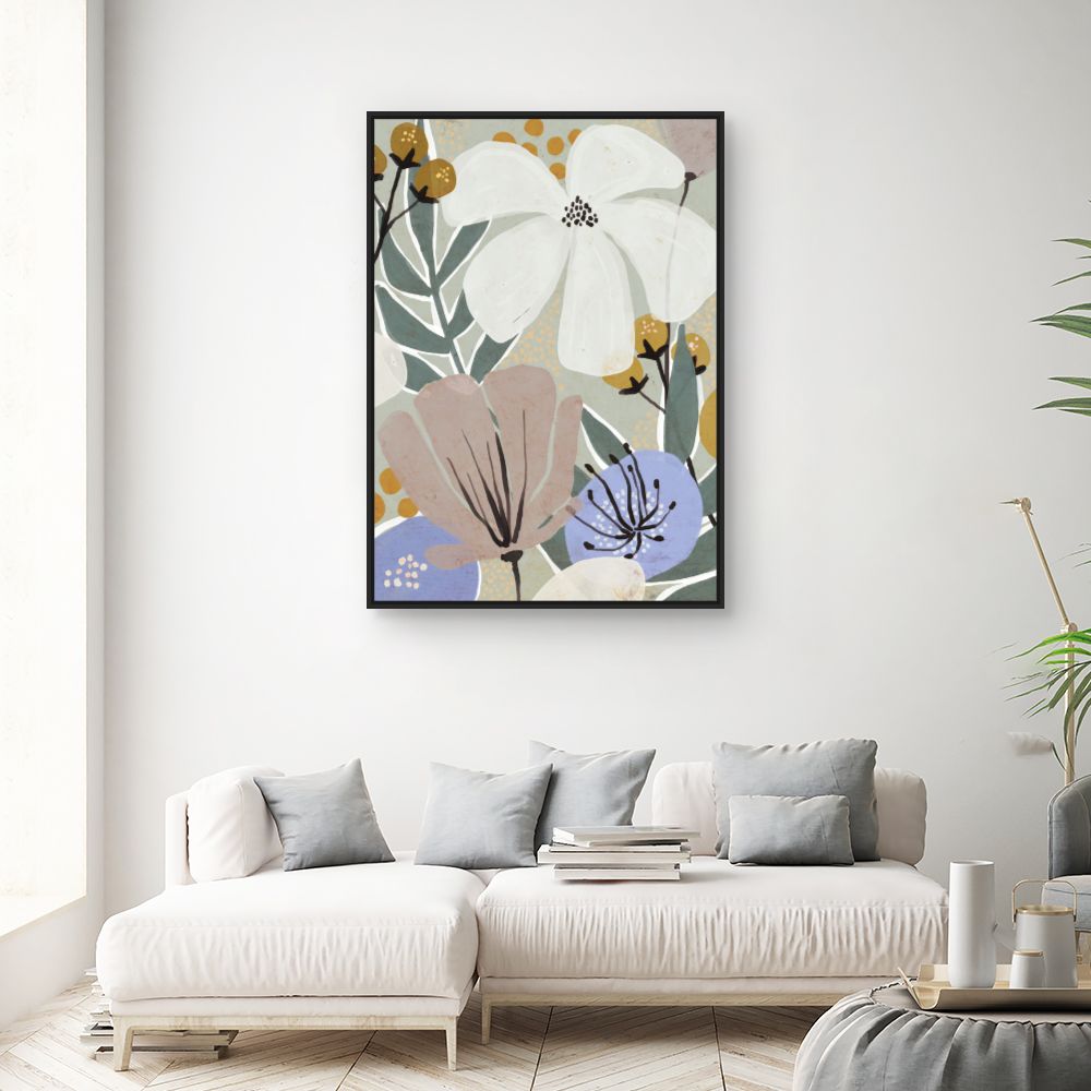 Tableau Fleurs pastel délicates