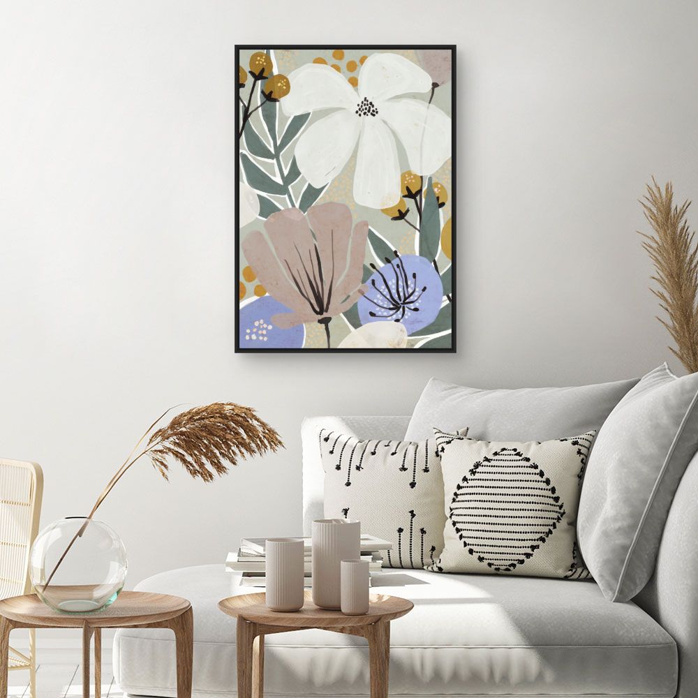 Tableau Fleurs pastel délicates