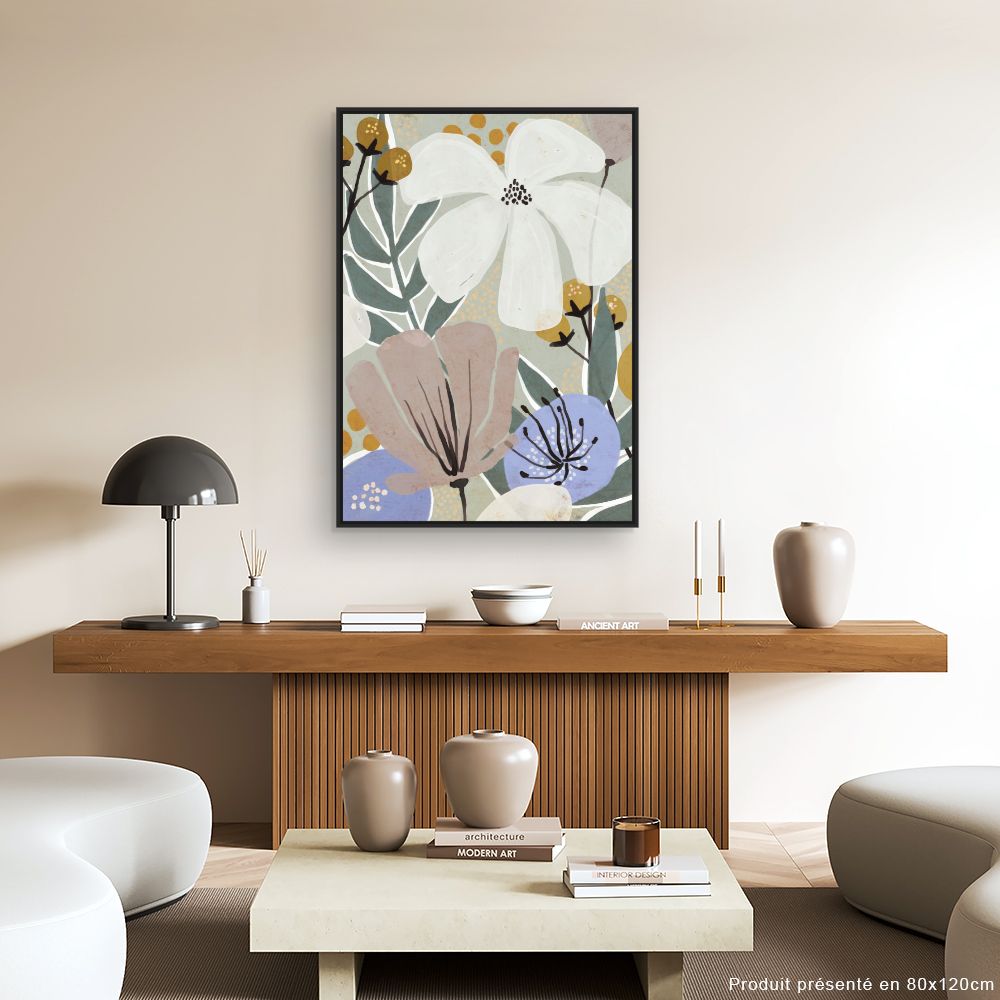 Tableau Fleurs pastel délicates