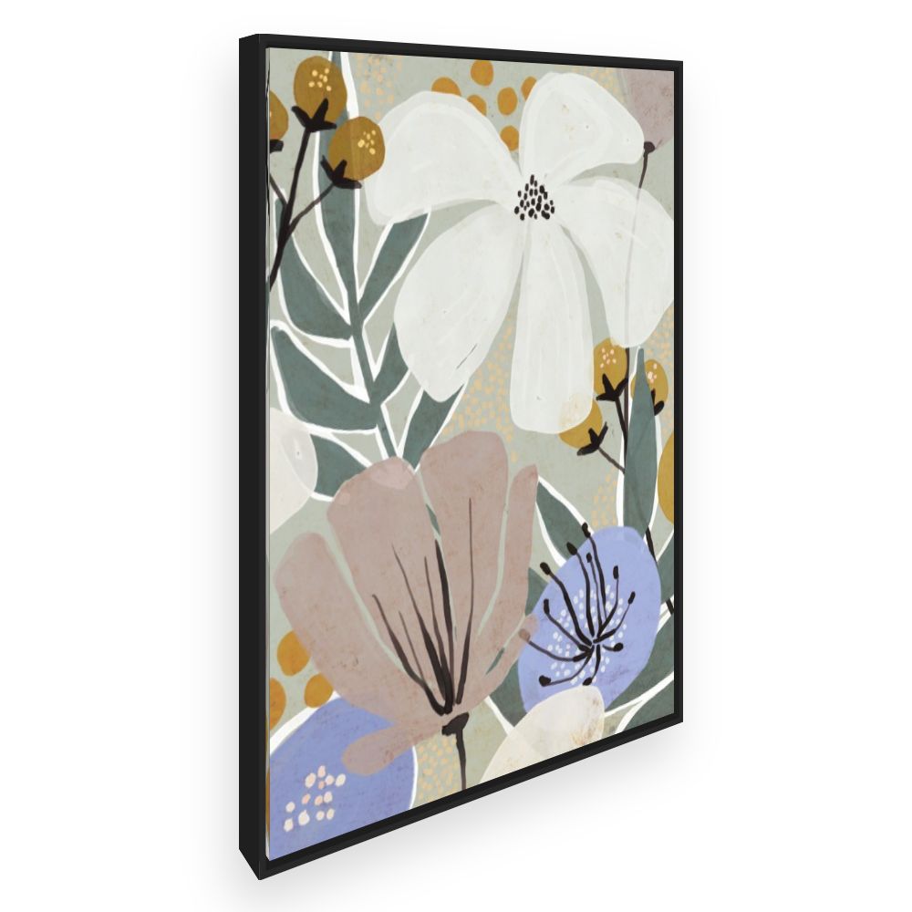 Toile Fleurs pastel délicates