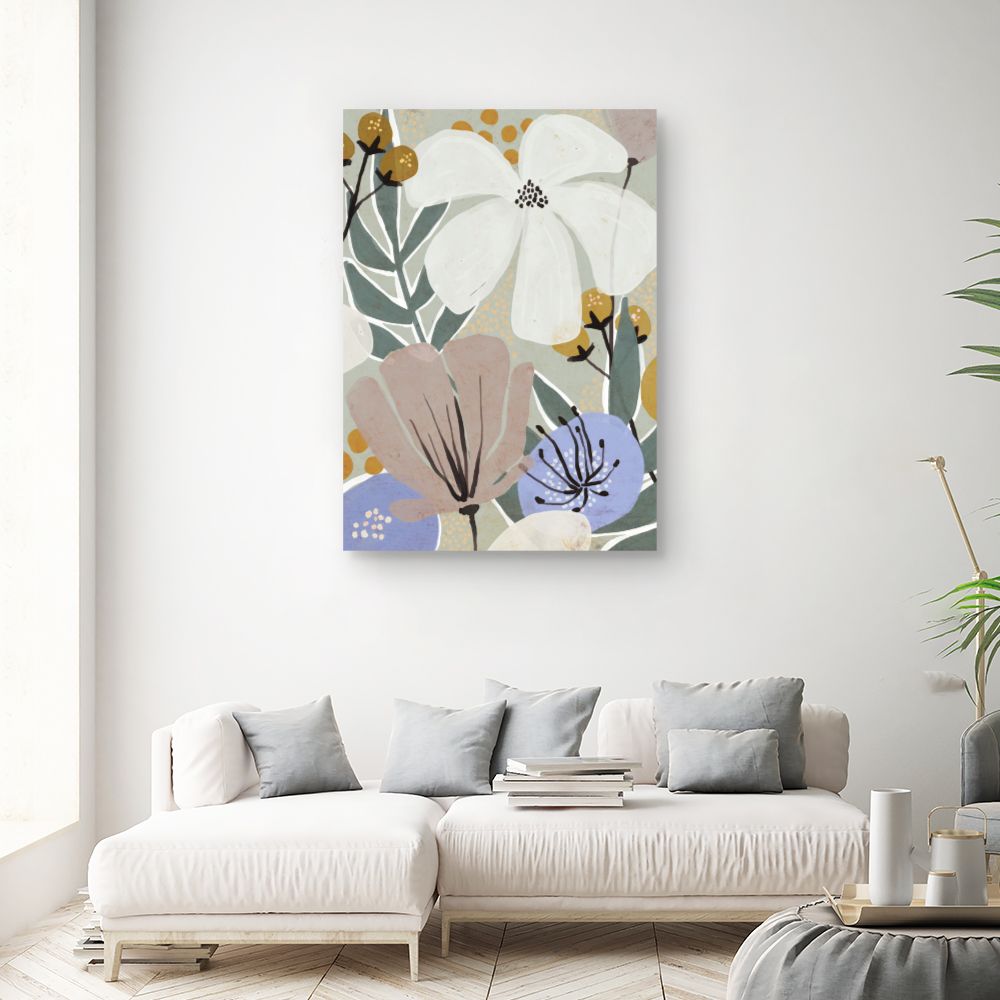Tableau Fleurs pastel délicates