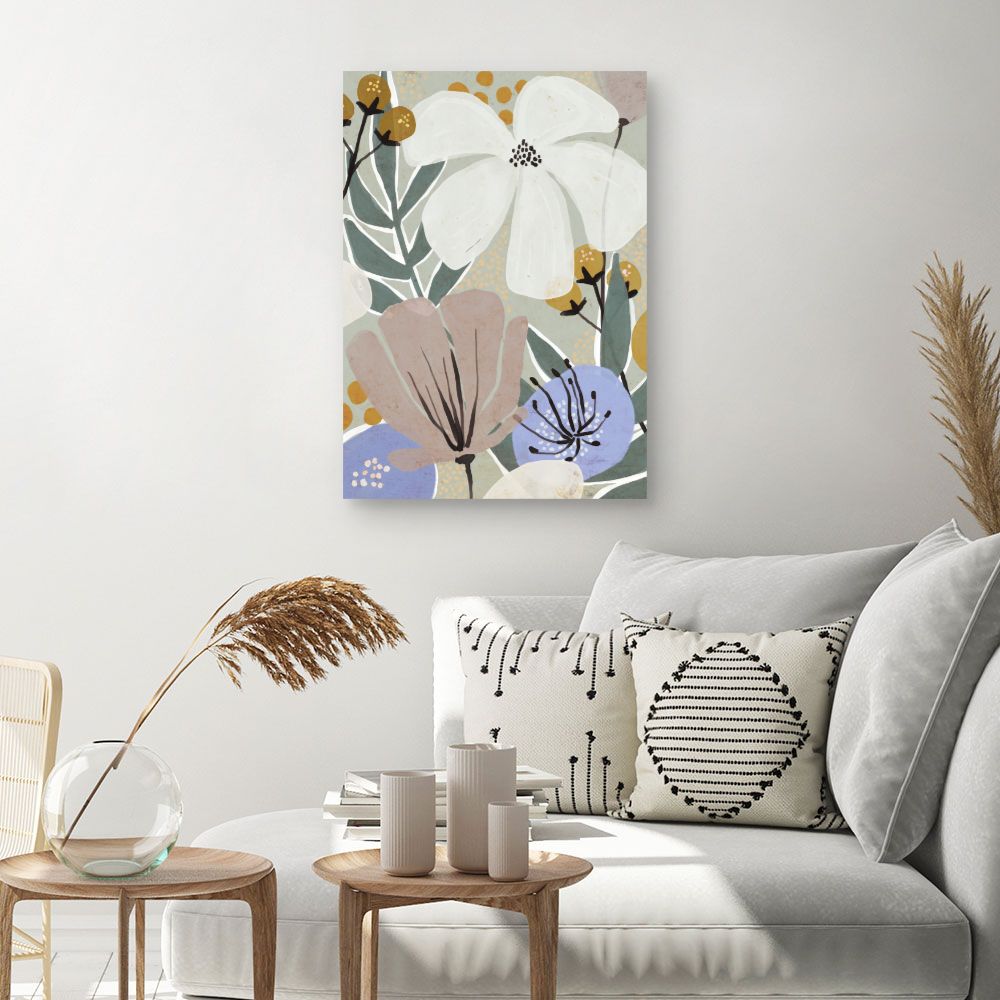 Tableau Fleurs pastel délicates