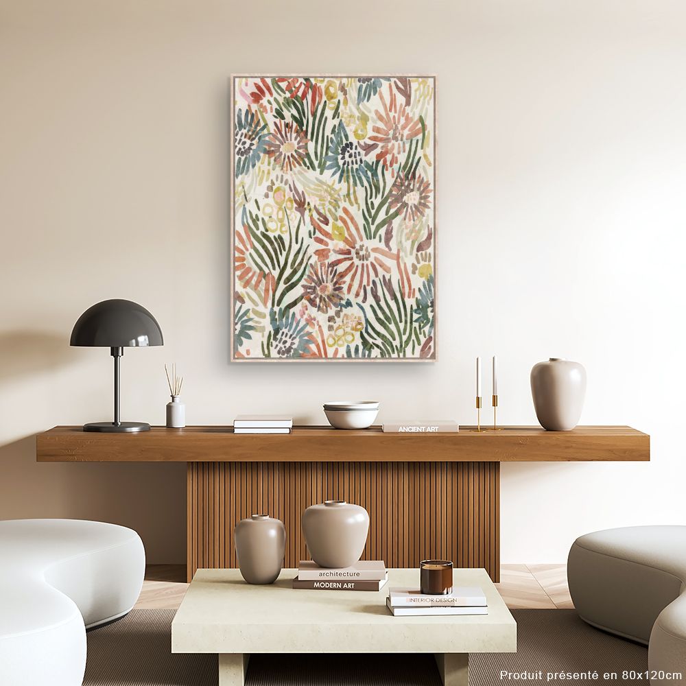 Tableau Fleurs abstraites