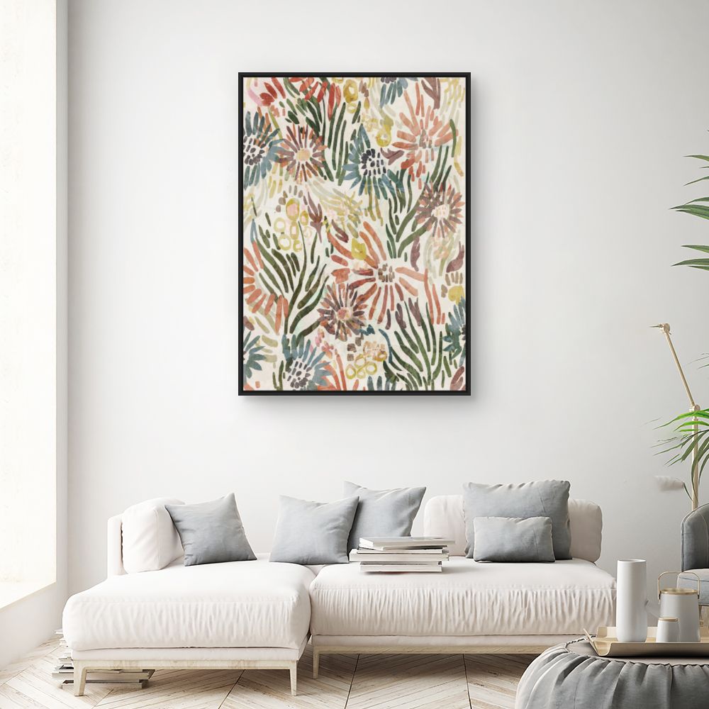 Tableau Fleurs abstraites