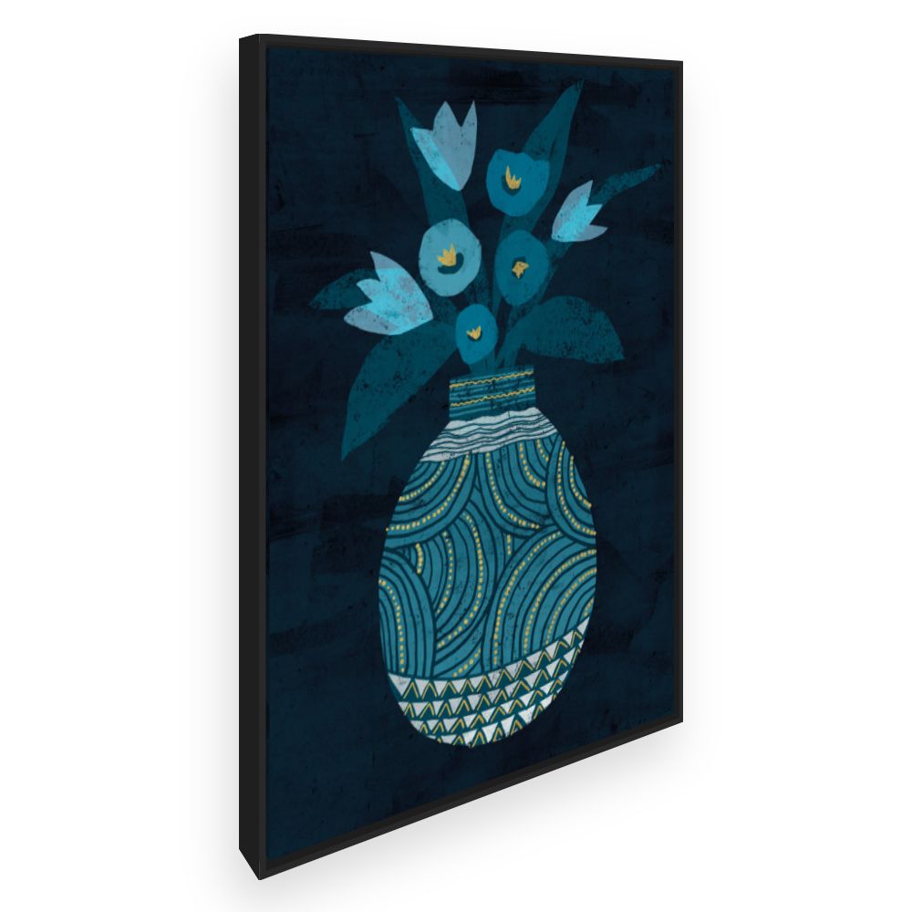 Toile Vase floral élégant