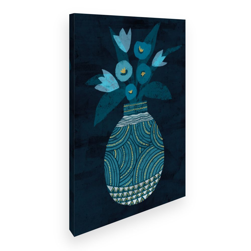 Toile Vase floral élégant