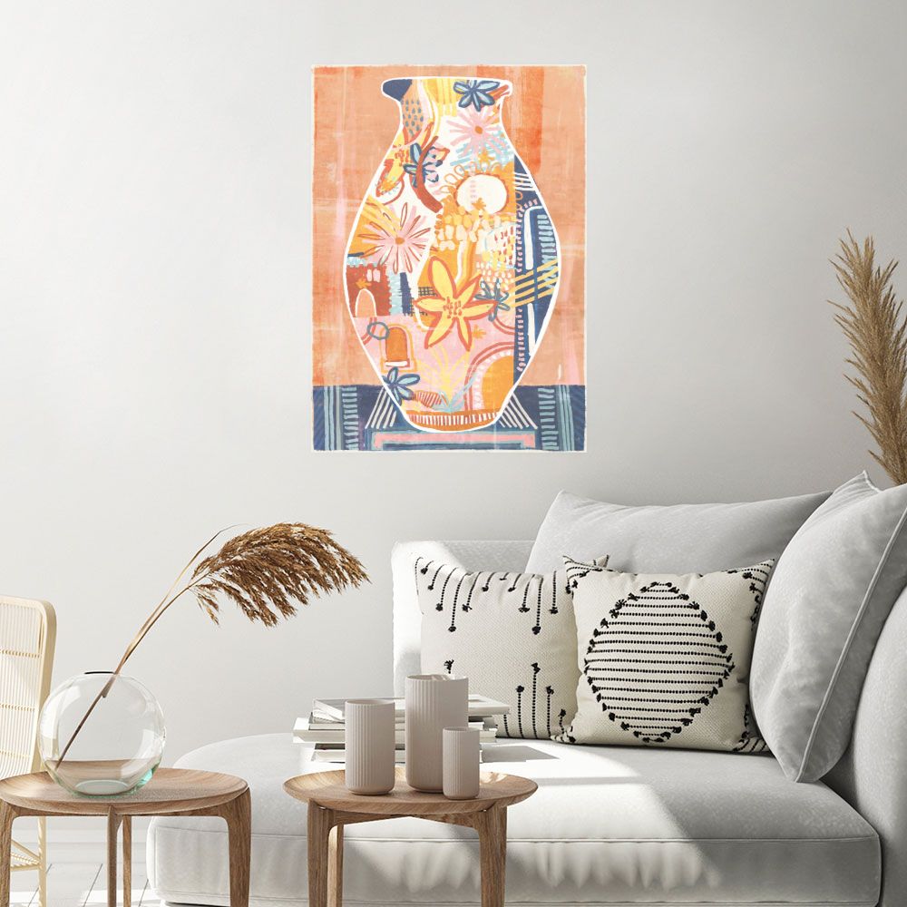 Affiche Vase floral coloré