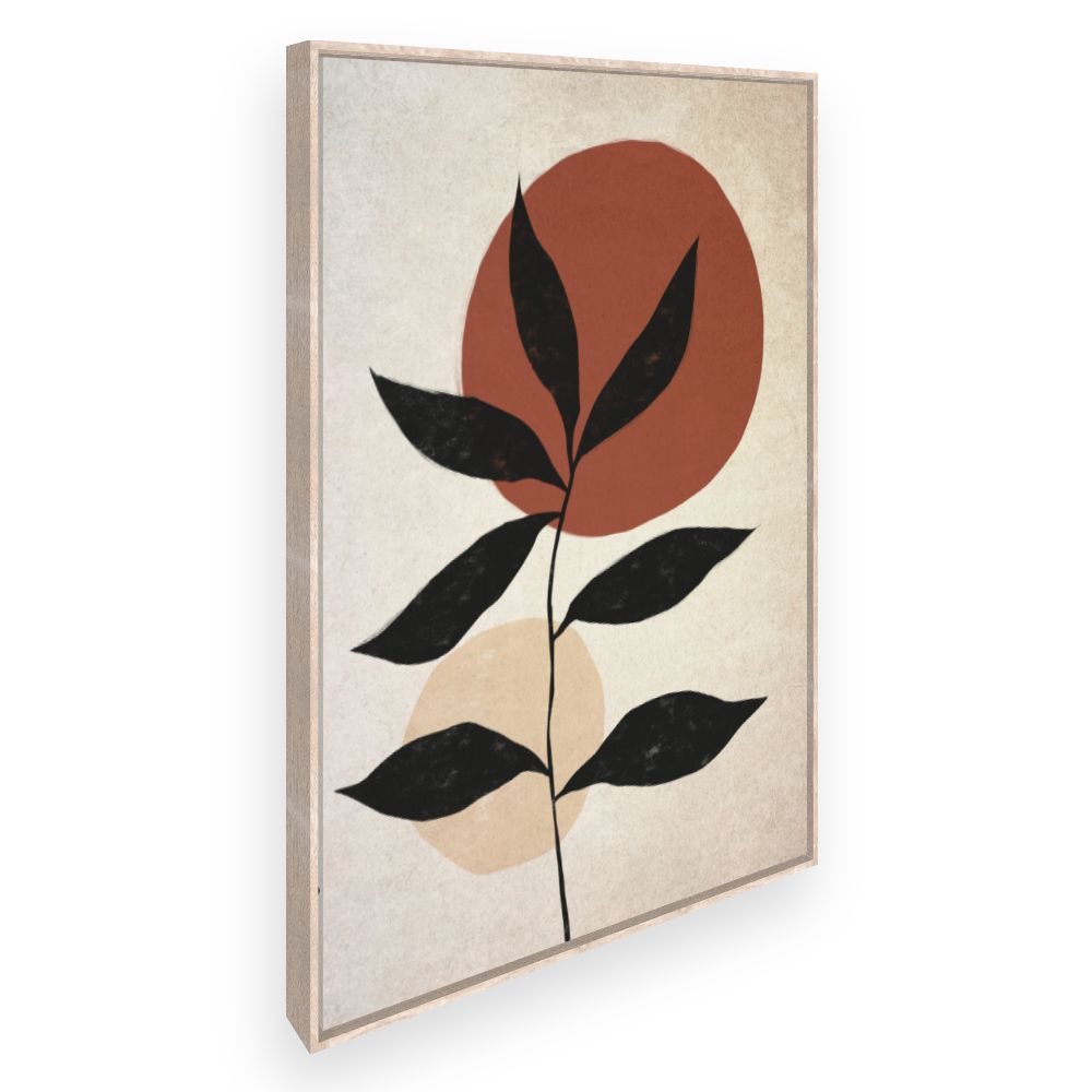 Toile Feuilles abstraites