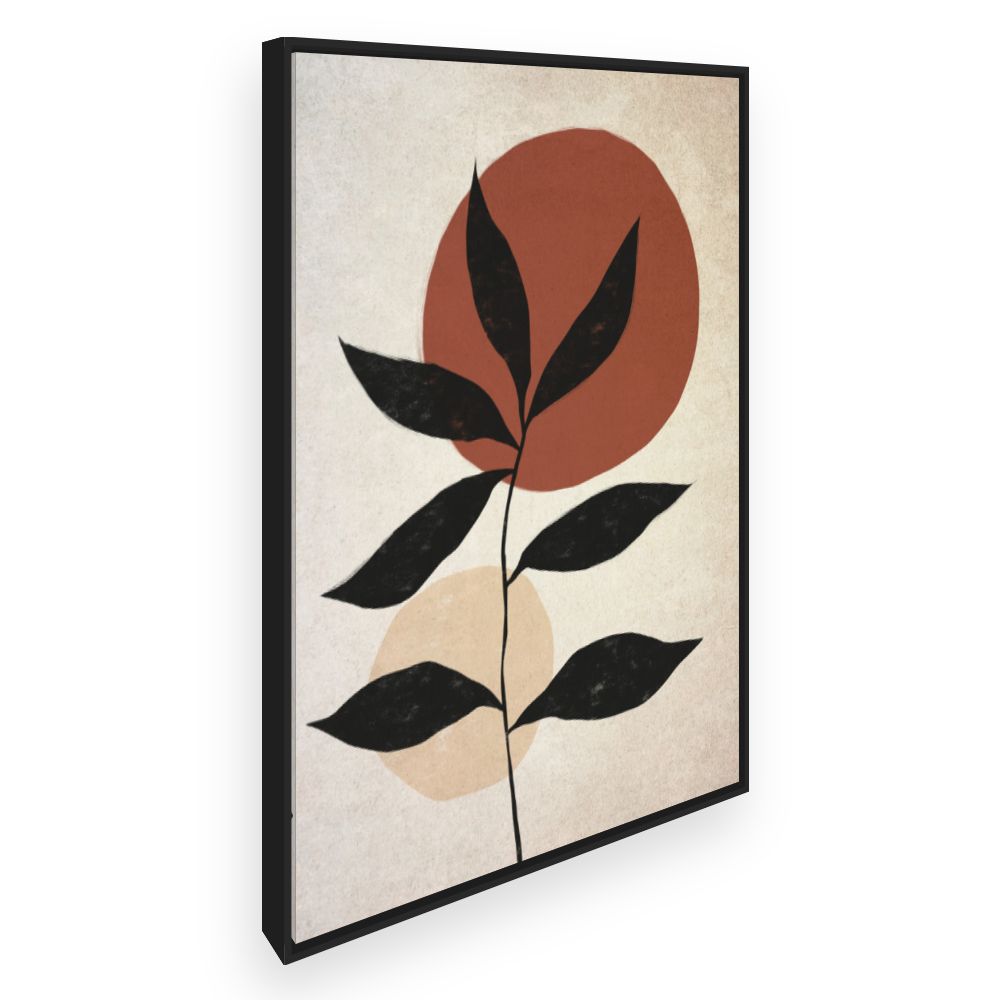 Toile Feuilles abstraites