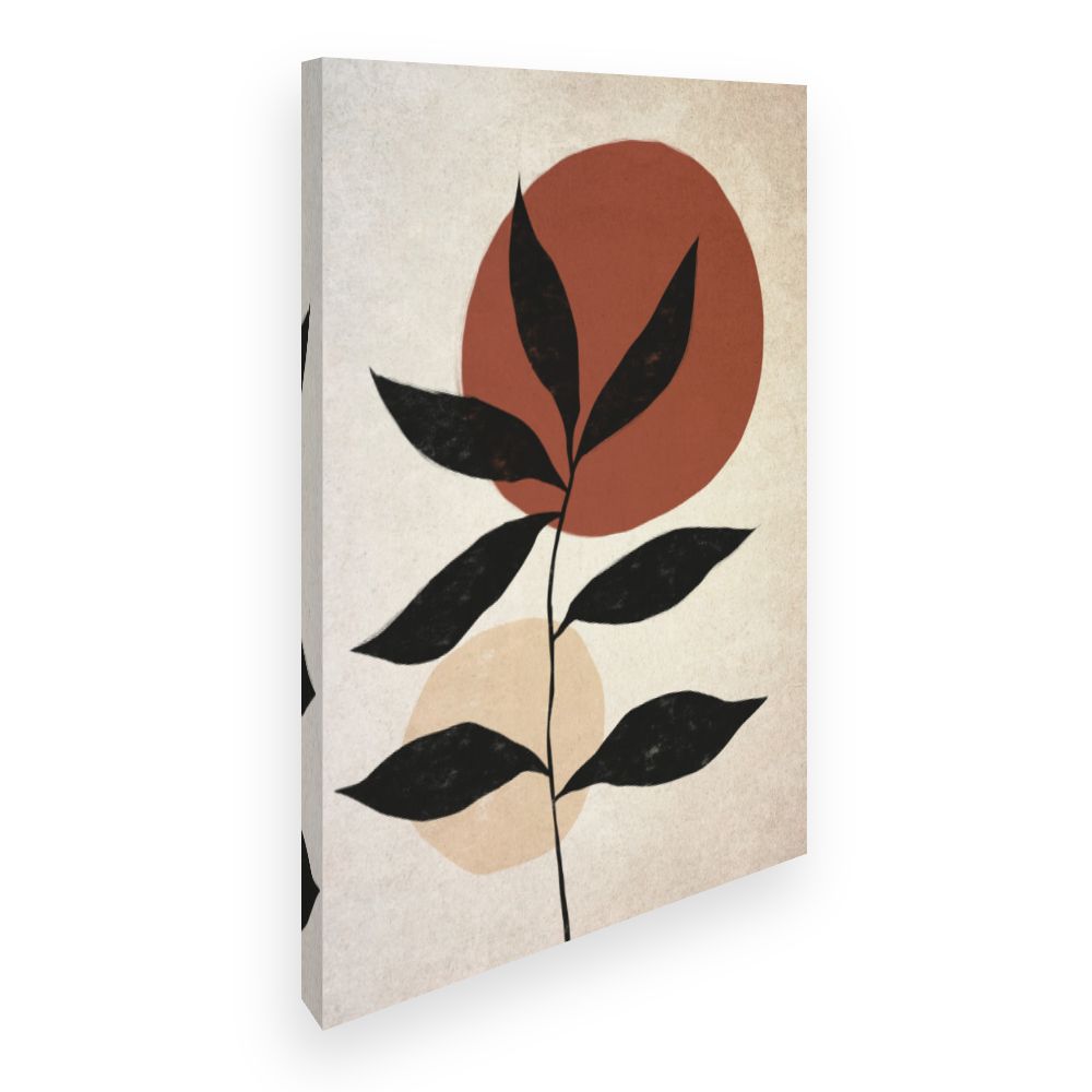 Toile Feuilles abstraites