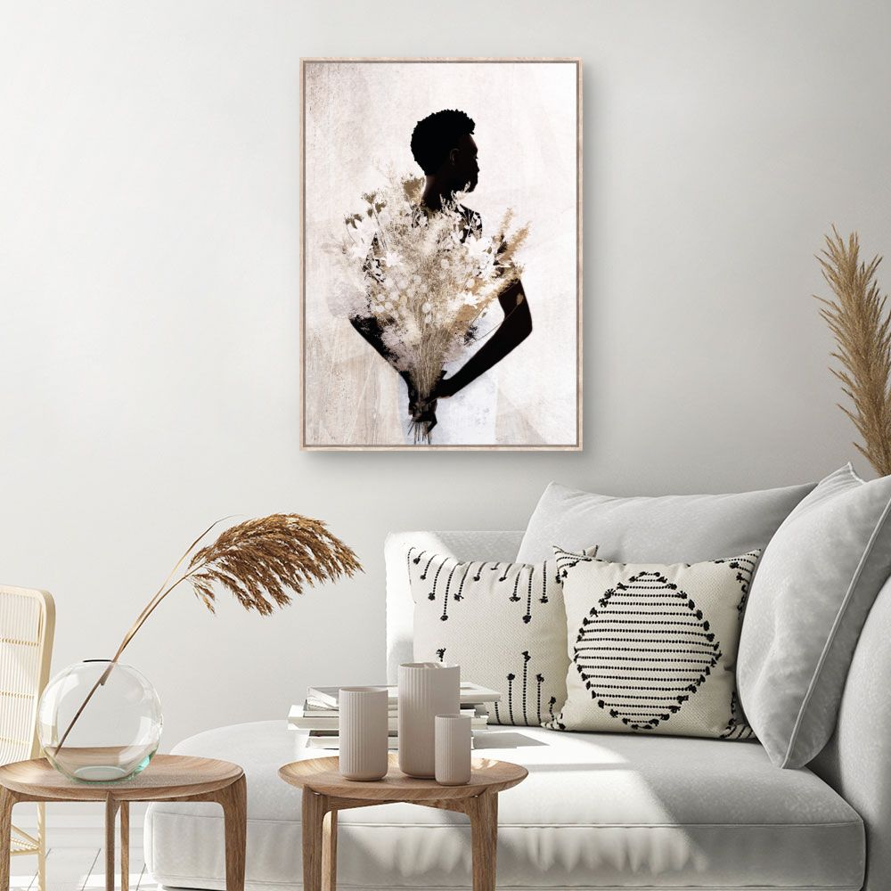 Tableau Silhouette florale élégante
