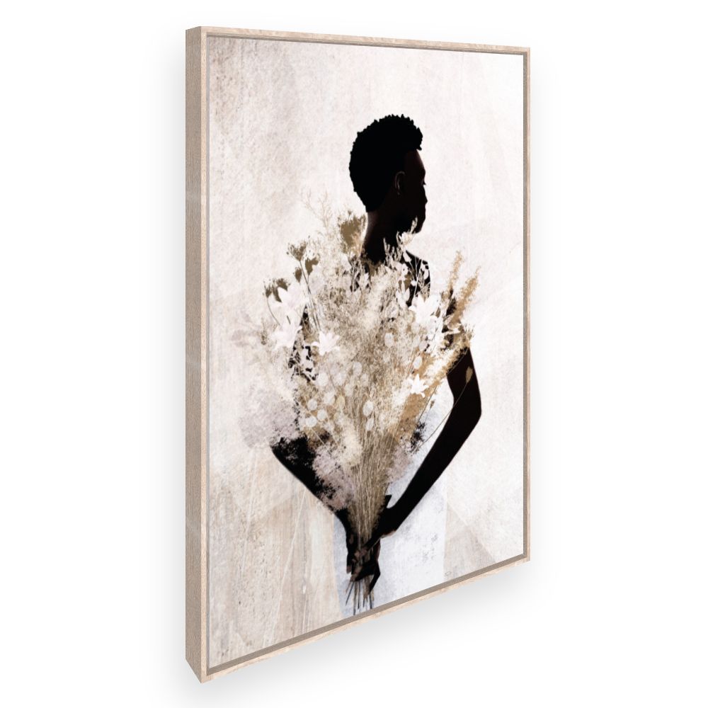 Toile Silhouette florale élégante