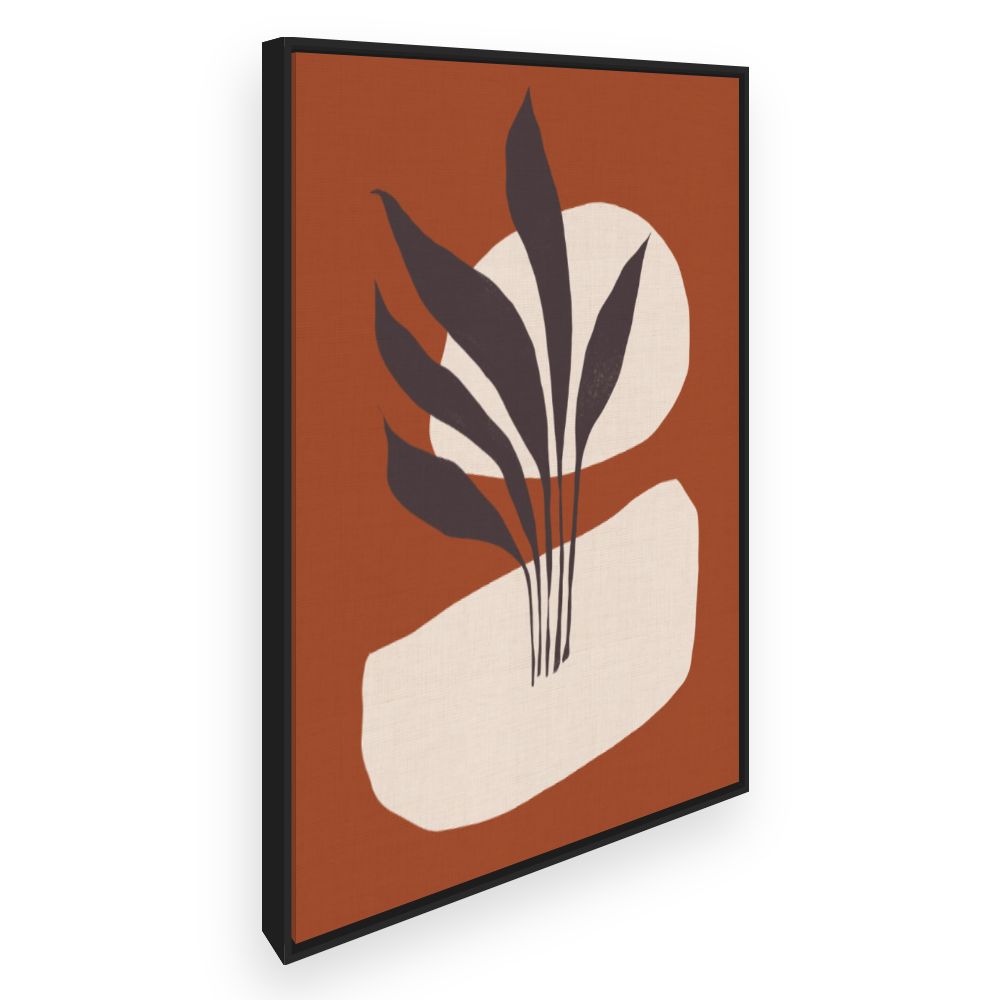 Toile Feuilles abstraites