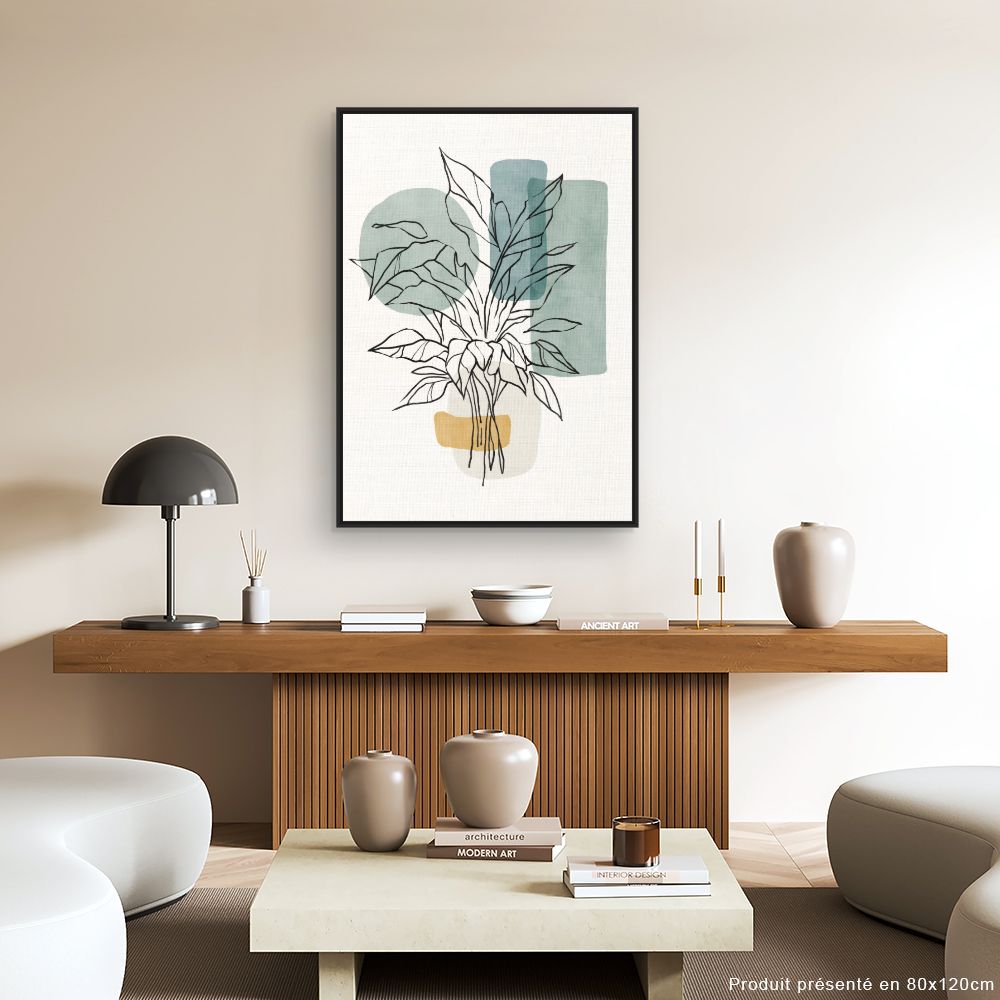 Tableau Silhouette végétale élégante