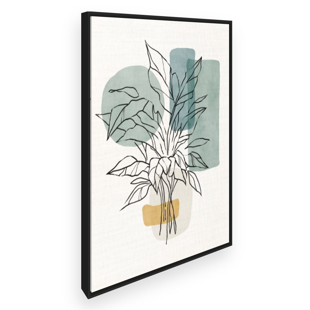 Toile Silhouette végétale élégante