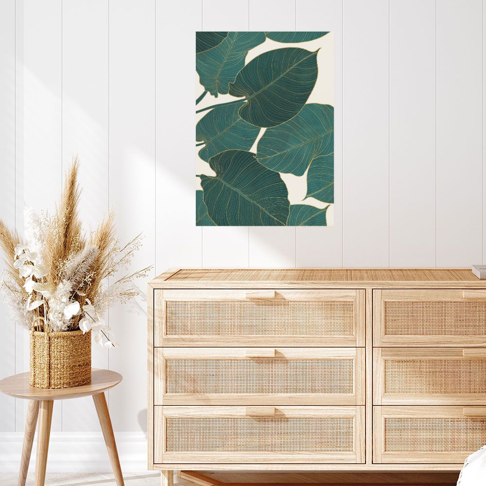 Affiche Feuilles exotiques élégantes