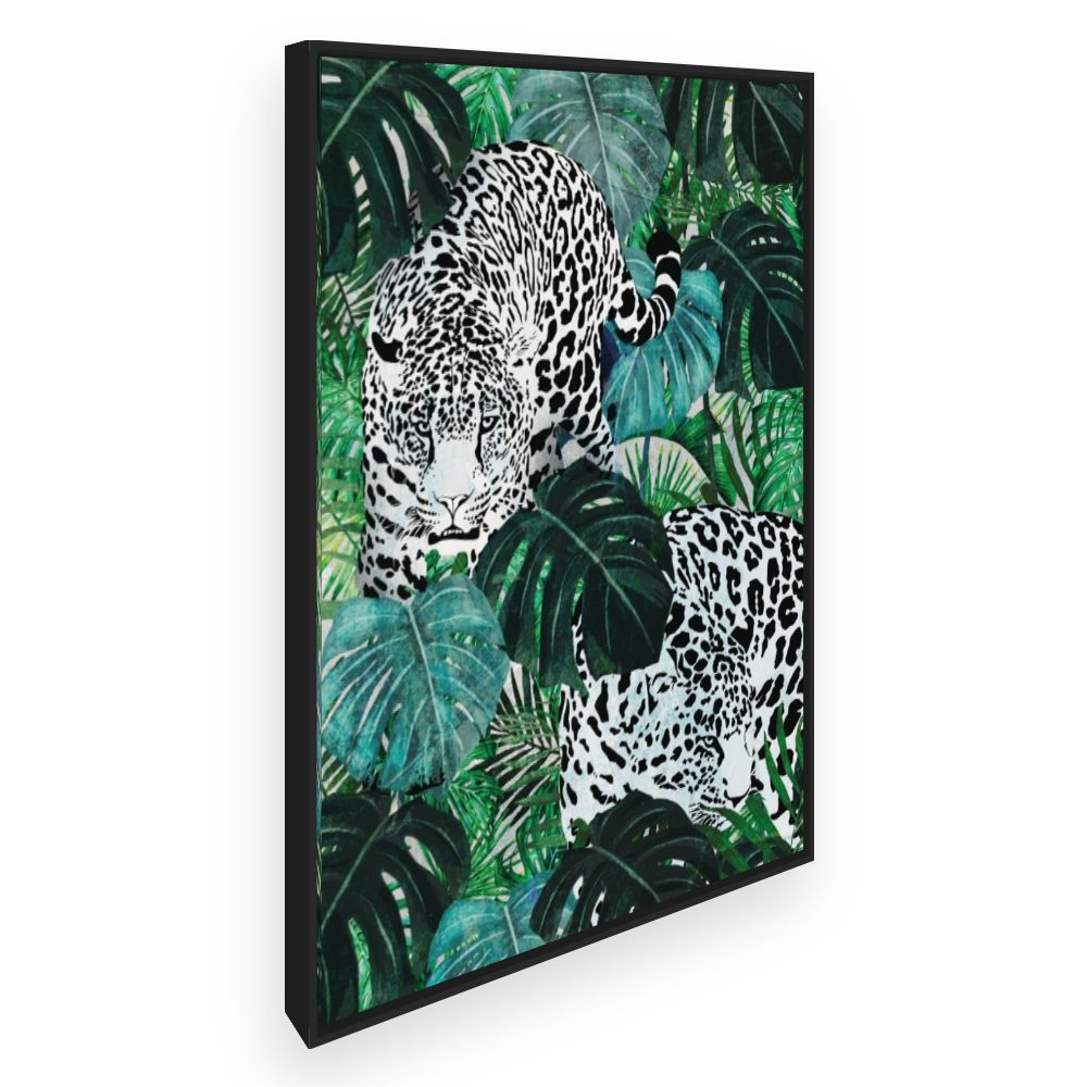 Toile Jaguars et feuillage