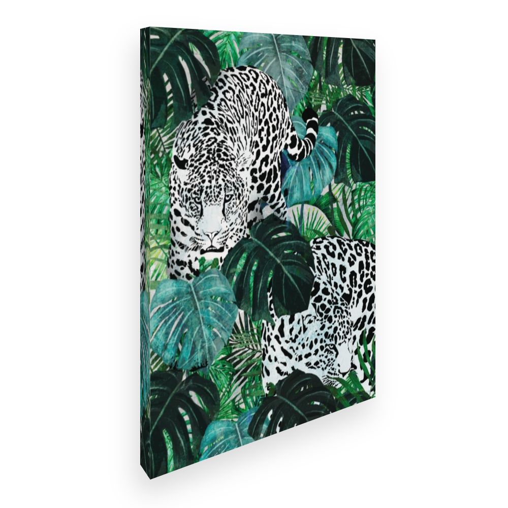Toile Jaguars et feuillage
