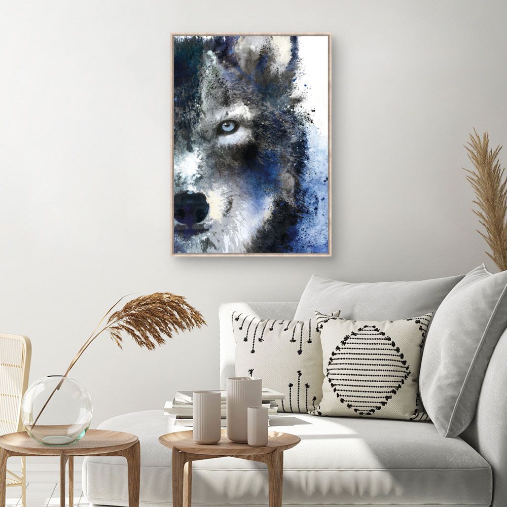Tableau Loup artistique