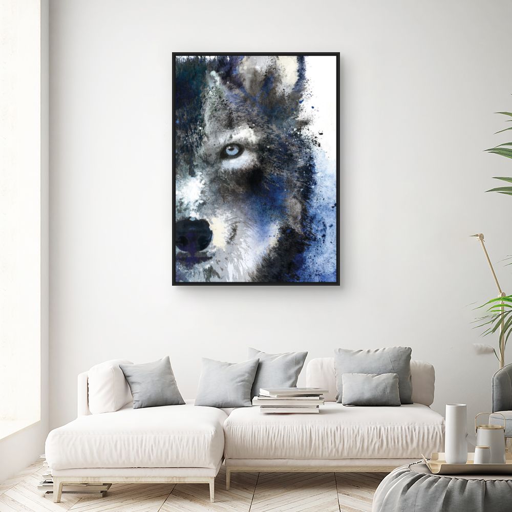 Tableau Loup artistique
