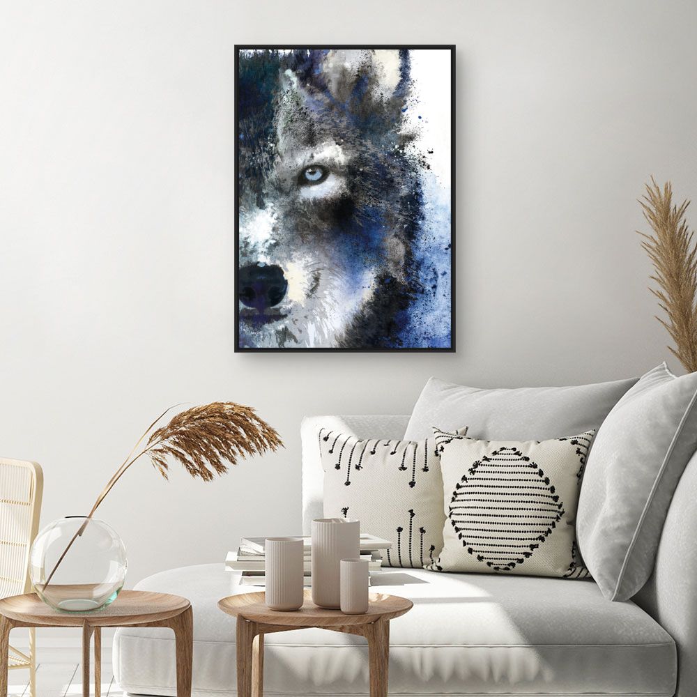 Tableau Loup artistique