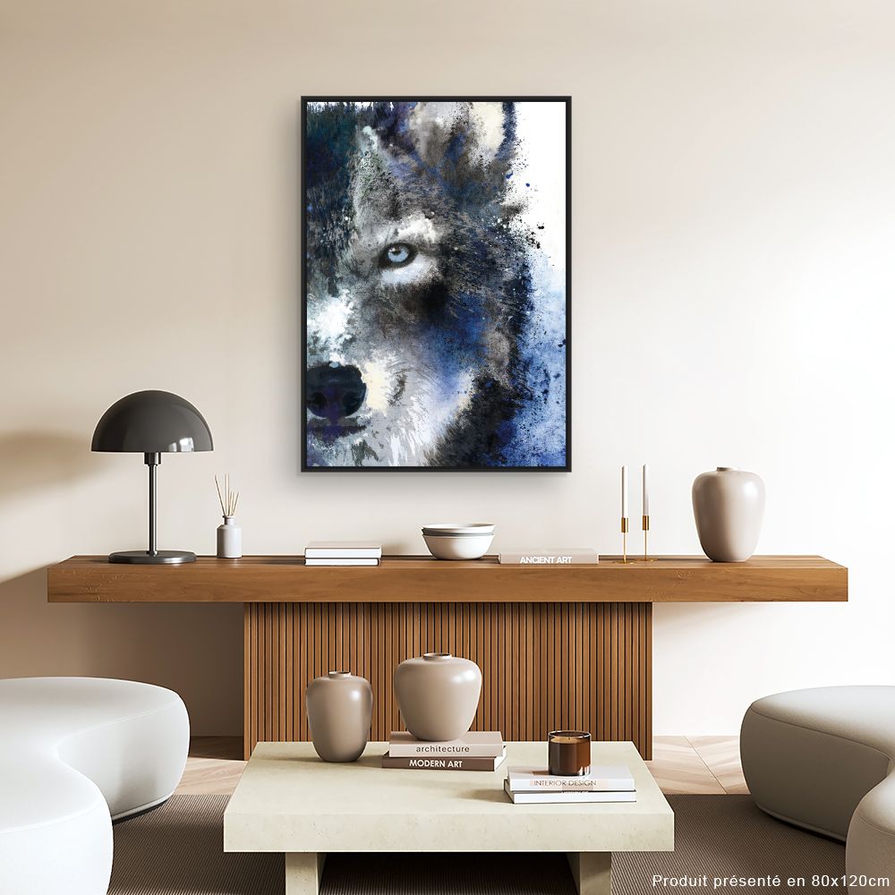 Tableau Loup artistique