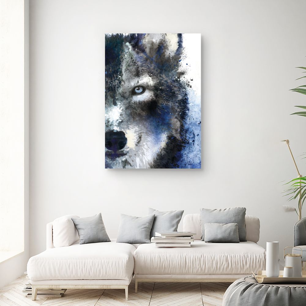 Tableau Loup artistique