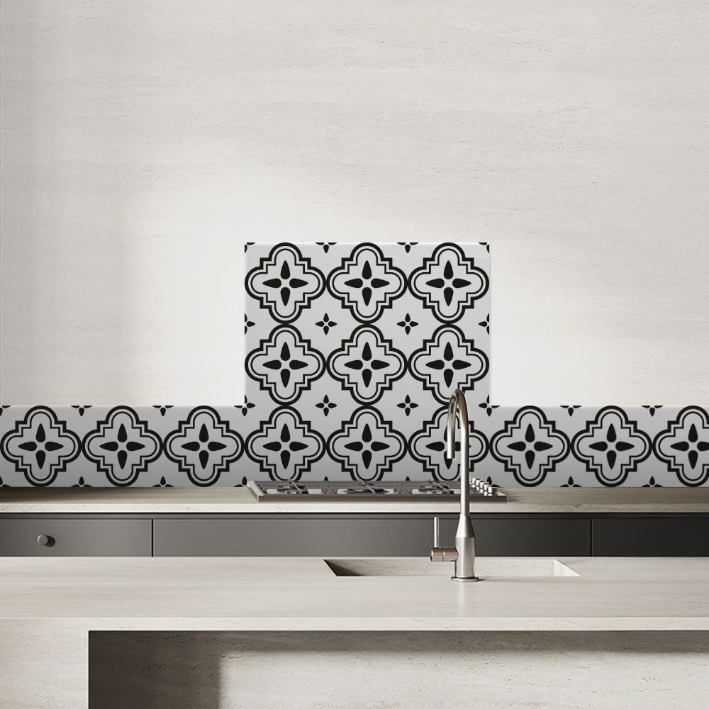Crédence en aluminium / Motifs géométriques élégants