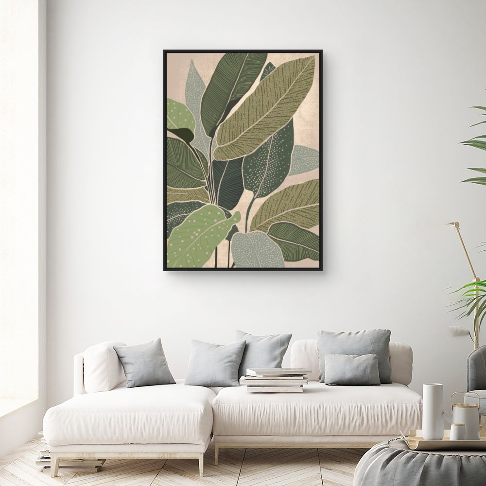 Tableau Feuillage exotique
