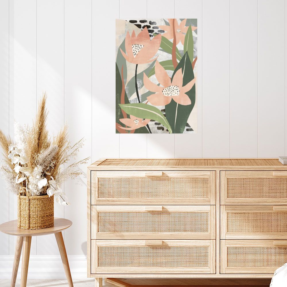 Affiche Fleurs abstraites