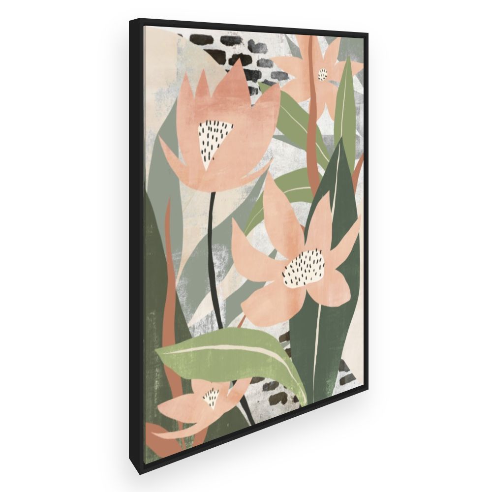 Toile Fleurs stylisées