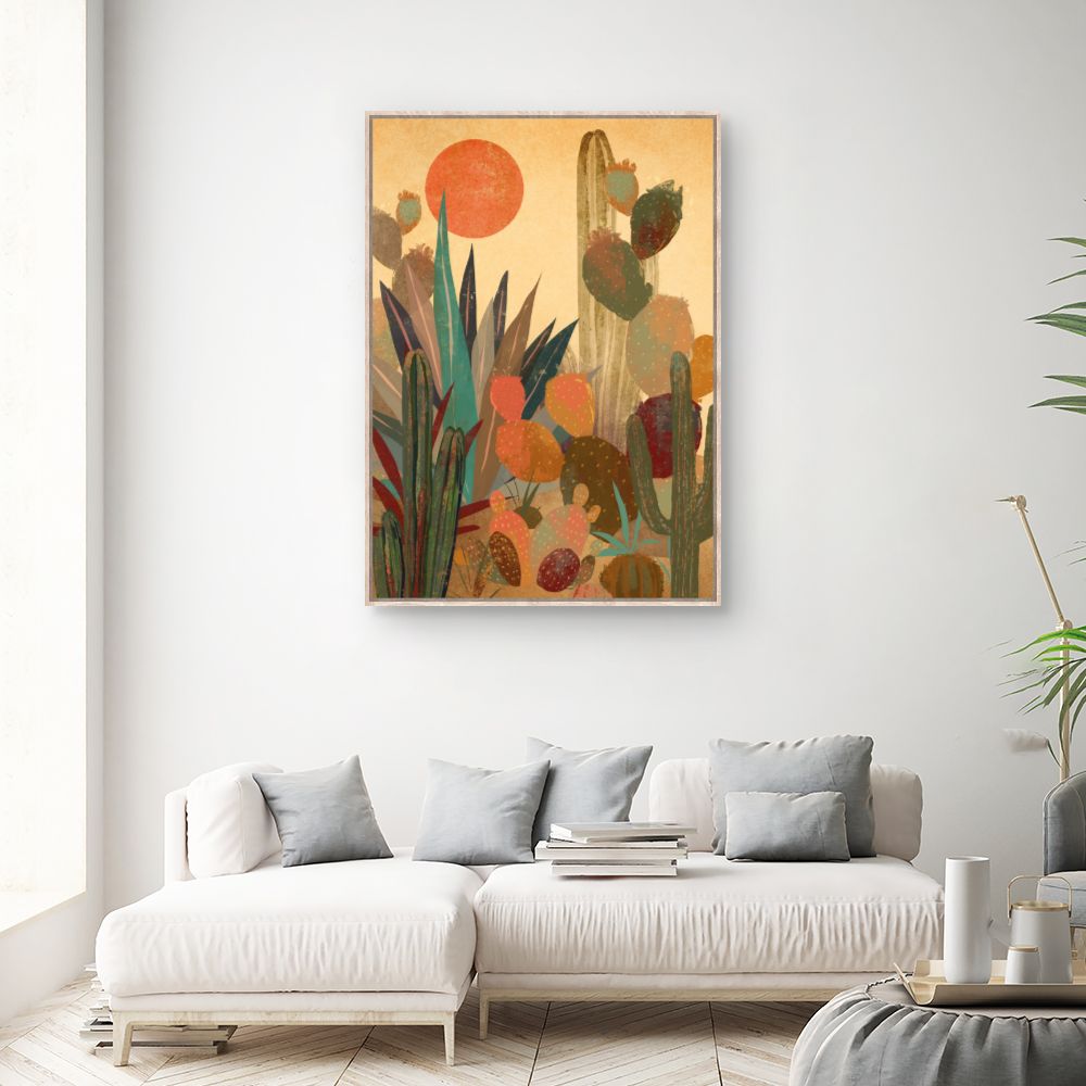 Tableau Cactus et désert
