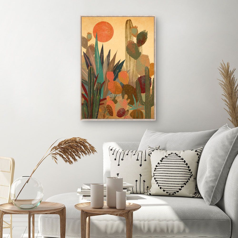 Tableau Cactus et désert