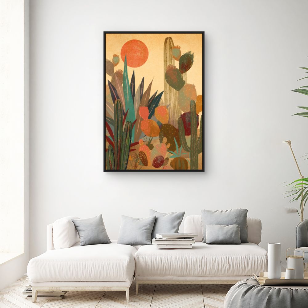 Tableau Cactus et désert