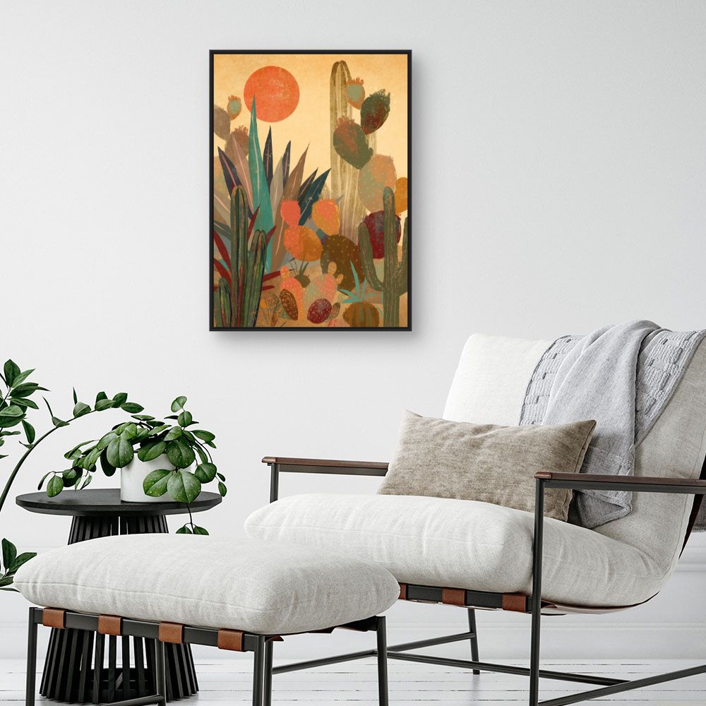 Tableau Cactus et désert