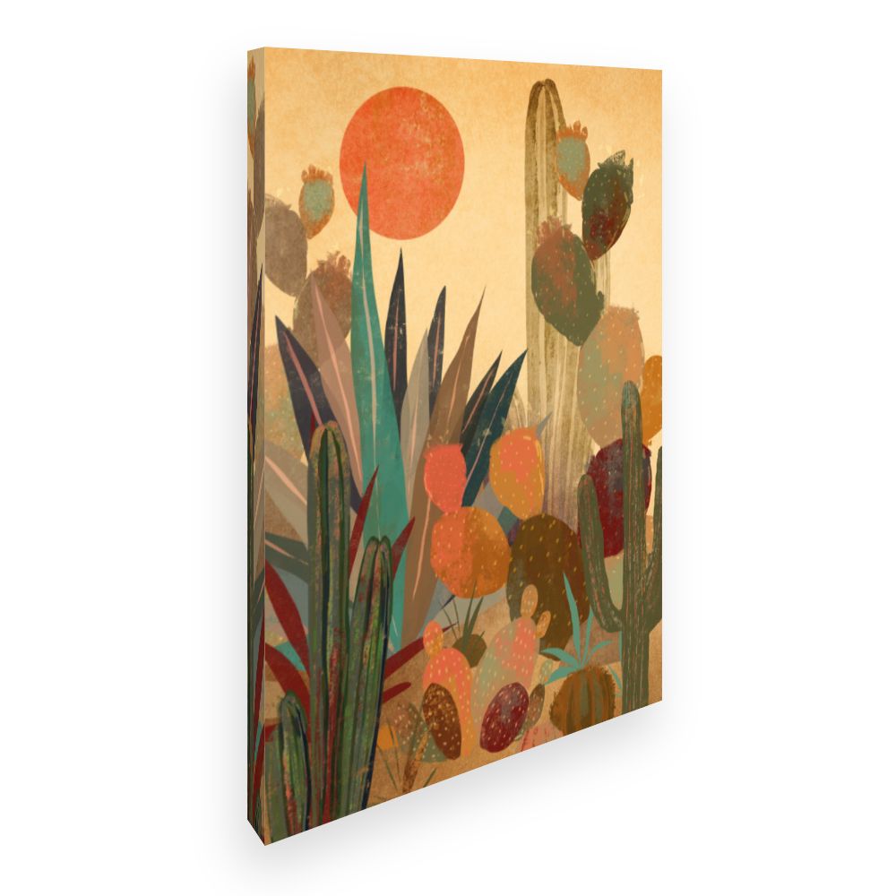 Toile Cactus et désert