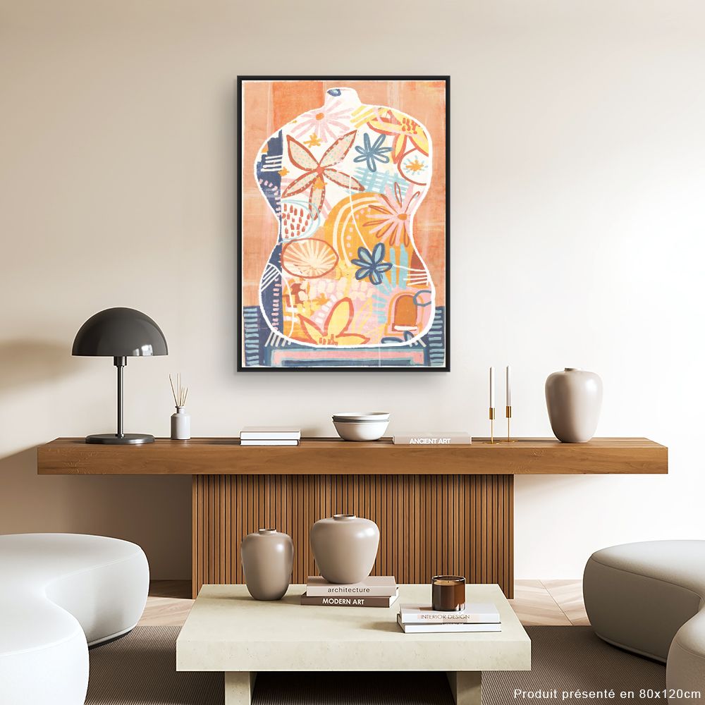 Tableau Fleurs abstraites