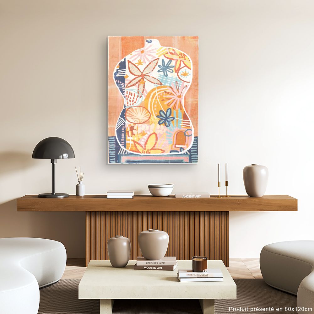 Tableau Fleurs abstraites