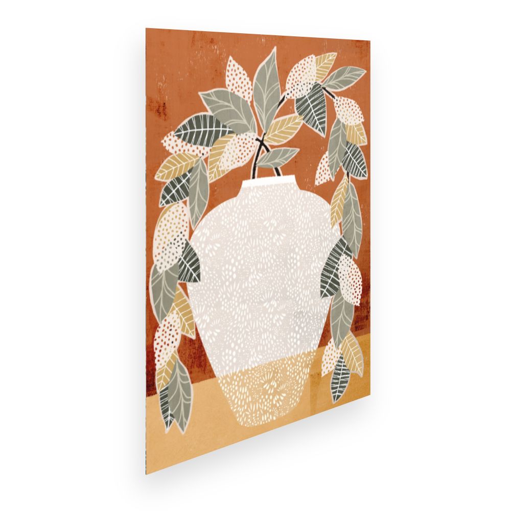 Affiche Vase feuillage élégant