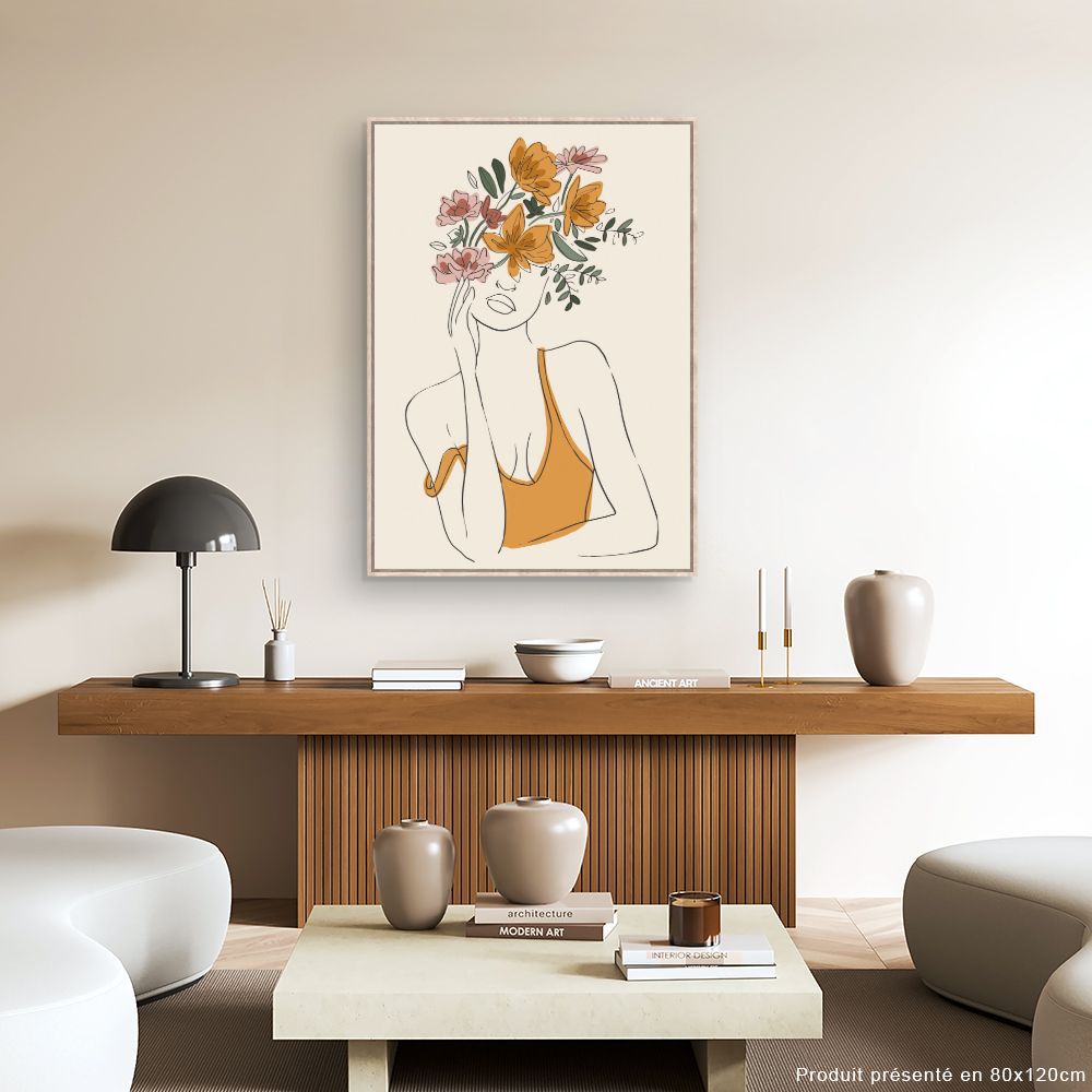 Tableau Femme florale