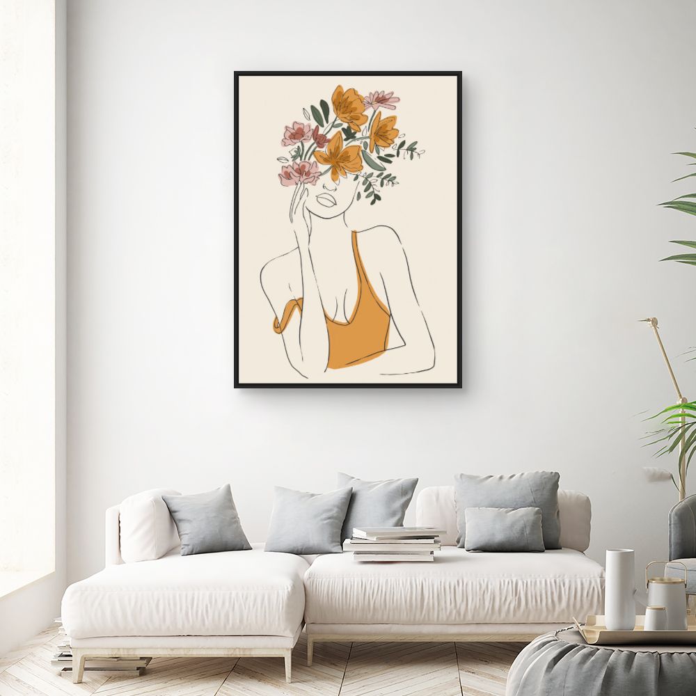 Tableau Femme florale