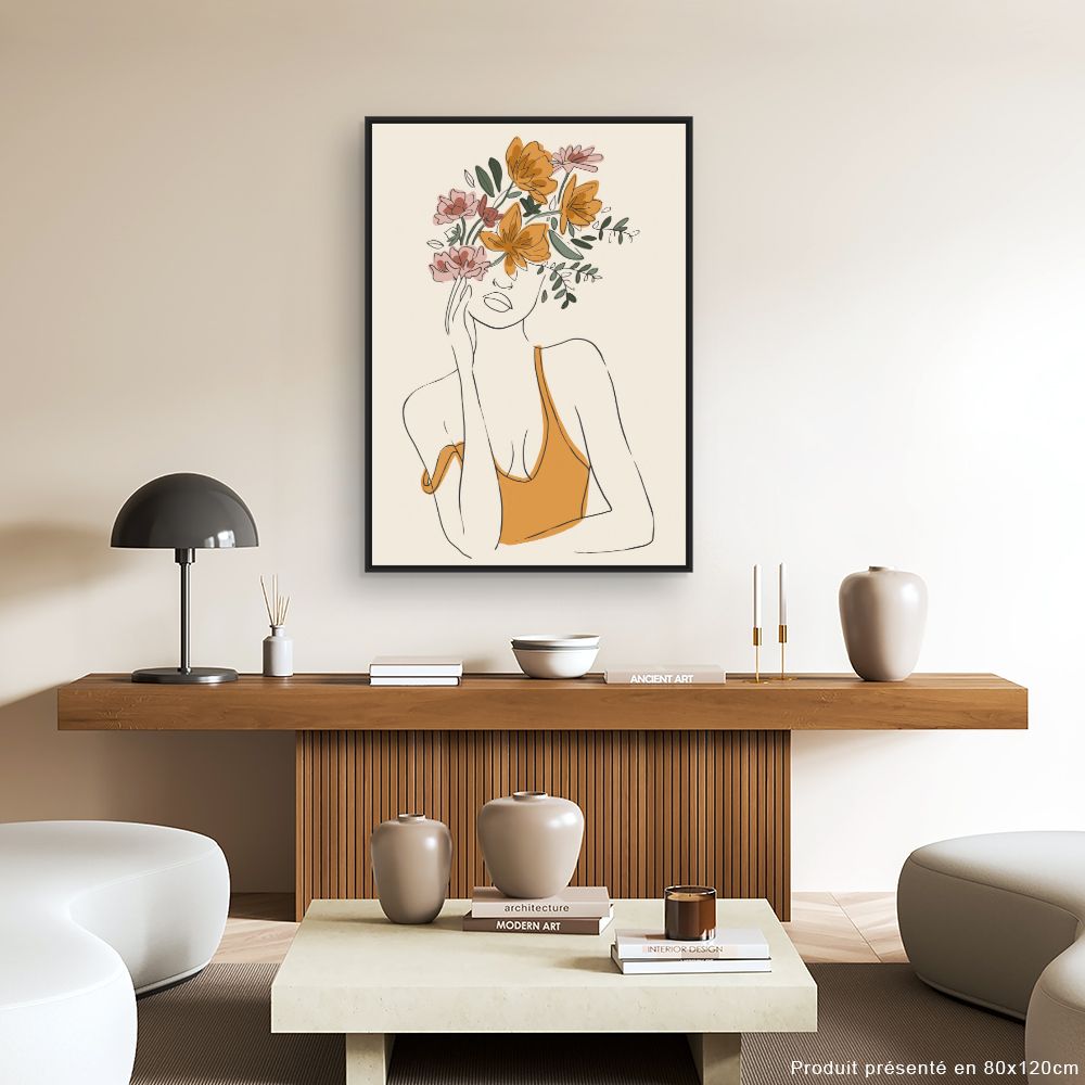 Tableau Femme florale