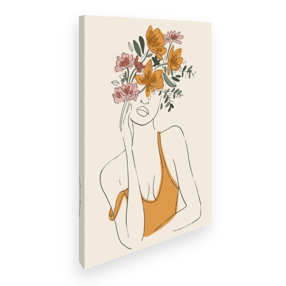 Toile Femme florale