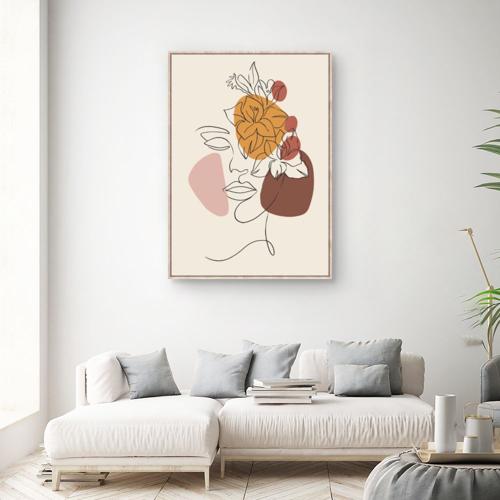 Tableau Visage floral artistique