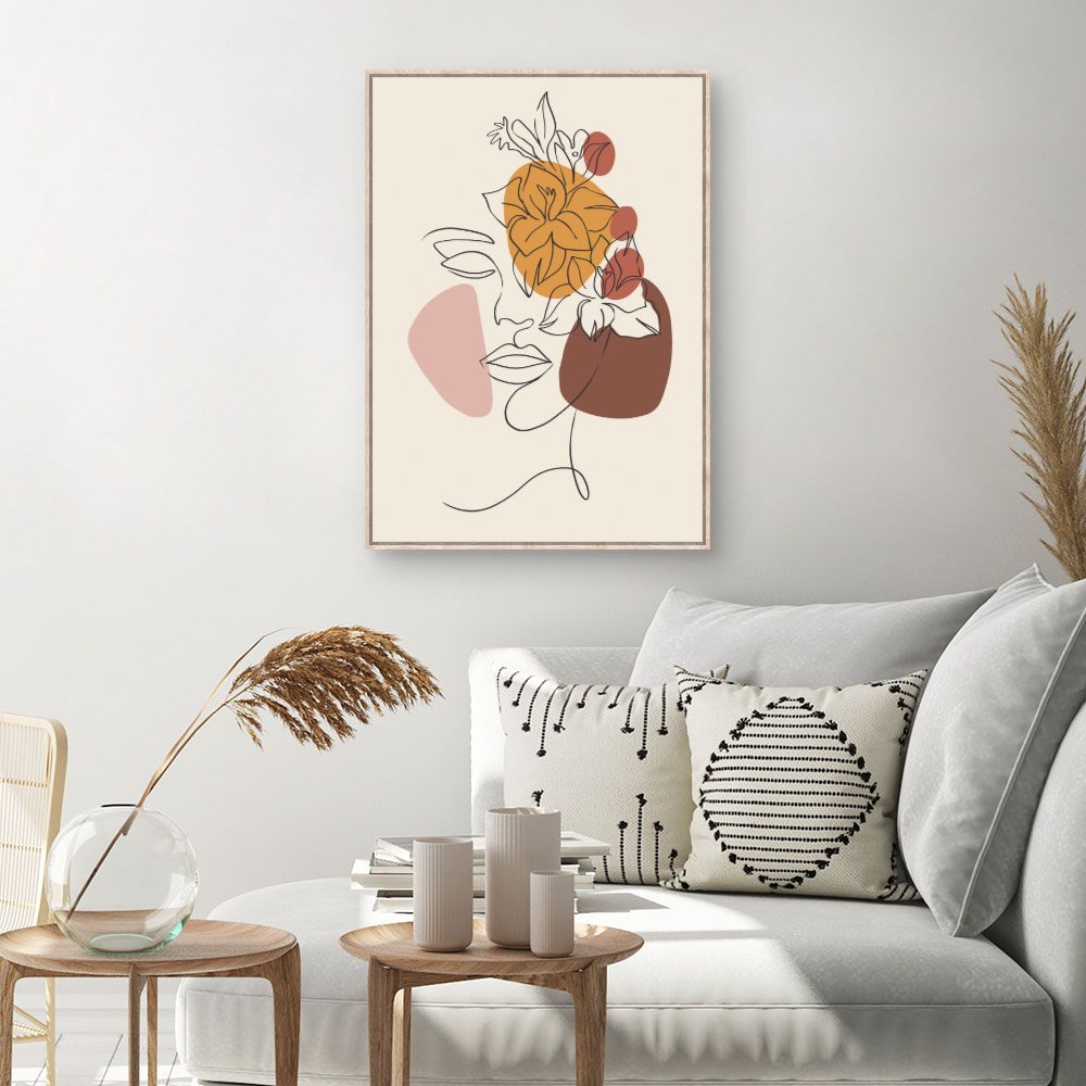 Tableau Visage floral artistique