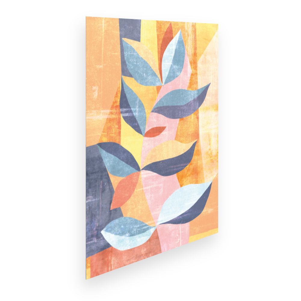 Affiche Feuilles abstraites douces